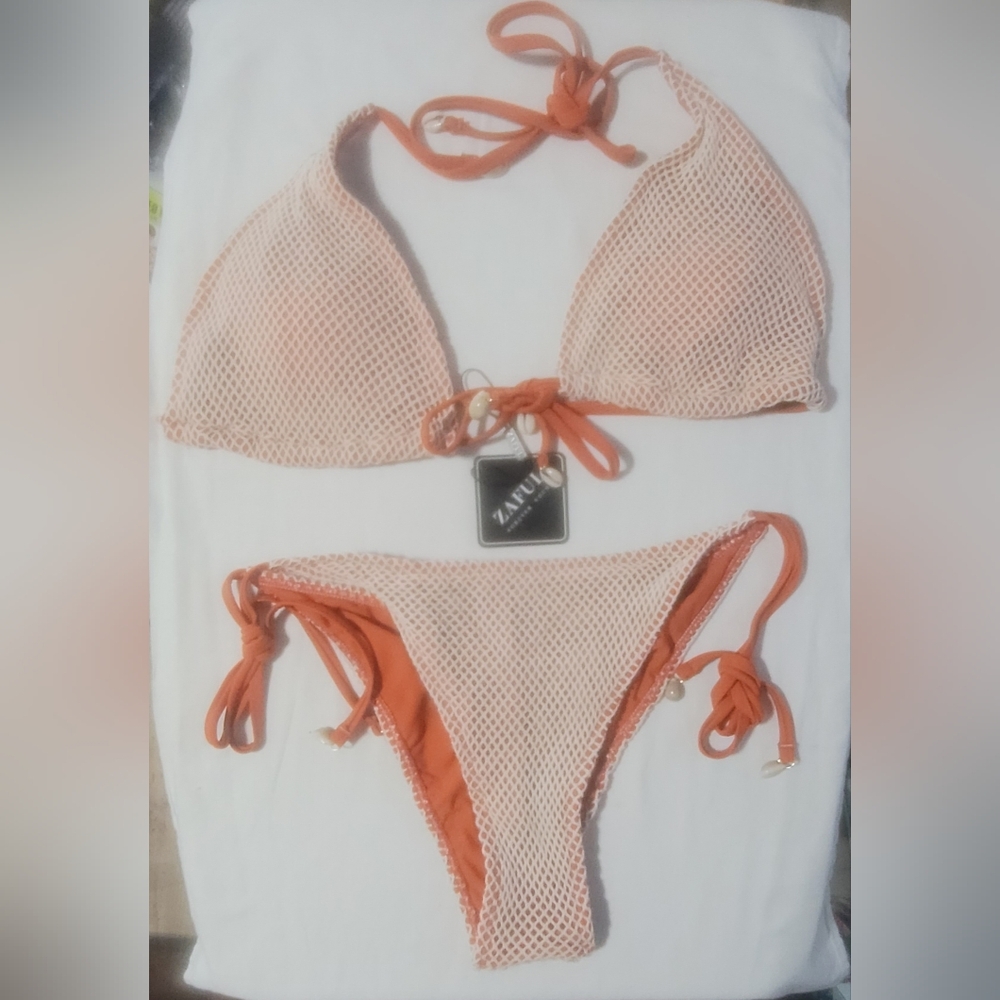 XL Zaful fishnet cheeky 2 piece bikini